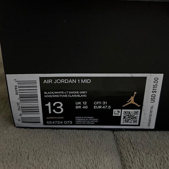 Jordan 1 Mid White Shadow DS - Picture 4 of 6